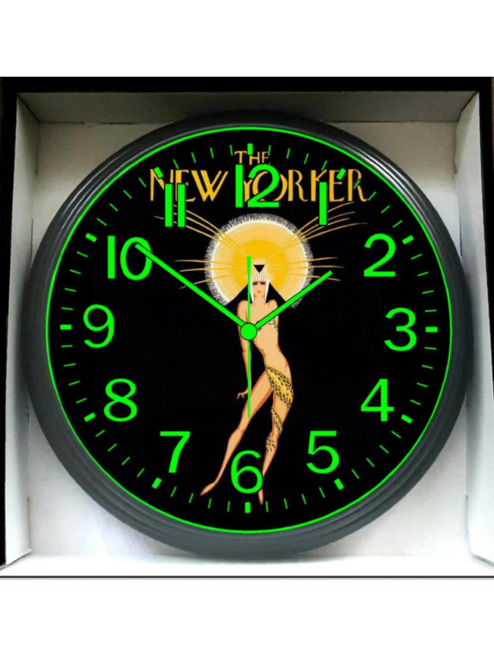 Mid-Century modern Furniture Inspired Glow In The Dark Retro Wall Clock New!